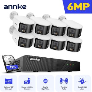 ANNKE 6MP Outdoor Security PoE Camera System with Two-Way Audio Active Siren Alarm Human Detection ANNKE 6MP Outdoor Security PoE Camera System with Two-Way Audio Active Siren Alarm Human Detection