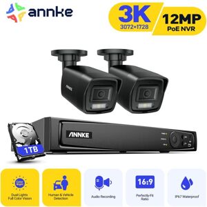 Annke - Smart Dual Light cctv Kit with 2 Cameras 5MP,Night Vision, Email Alarm, Outdoor Security Camera Kit, app/pc Remote Control 1TB Annke - Smart Dual Light cctv Kit with 2 Cameras 5MP,Night Vision, Email Alarm, Outdoor Security Camera Kit, app/pc Remote Control 1TB