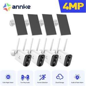 Annke - Solar Outdoor Wireless Camera Solar Panel with 4MP Camera for Home Security Two-Way Audio IP65 Annke - Solar Outdoor Wireless Camera Solar Panel with 4MP Camera for Home Security Two-Way Audio IP65