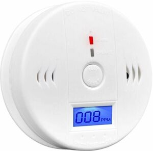 Odipie - Carbon Monoxide Detector, Smoke Detector with lcd Display 10103.8cm, White Odipie - Carbon Monoxide Detector, Smoke Detector with lcd Display 10103.8cm, White