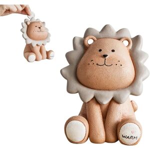 BASETBL Children's Savings Money Box in Unbreakable Resin, Animated Lion Design, Ideal for Birthday Gift, Fun and Educational Decoration BASETBL Children's Savings Money Box in Unbreakable Resin, Animated Lion Design, Ideal for Birthday Gift, Fun and Educational Decoration