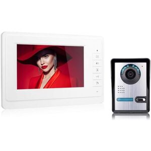 SNQ Connected Video Intercom Kit with Wired Video Doorbell and 7" Color Screen, Video Door Entry System for One Family, Outdoor Panel, Camera Doorbell, SNQ Connected Video Intercom Kit with Wired Video Doorbell and 7" Color Screen, Video Door Entry System for One Family, Outdoor Panel, Camera Doorbell,