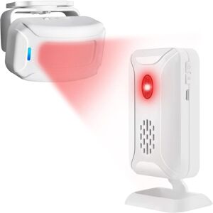 CSPARKV Motion Detector, Wireless Doorbell, Home Alarm System Kit with 1 Sensor and 1 Receiver, Electronic Sensor Welcome Device for Shops, Offices, Front CSPARKV Motion Detector, Wireless Doorbell, Home Alarm System Kit with 1 Sensor and 1 Receiver, Electronic Sensor Welcome Device for Shops, Offices, Front