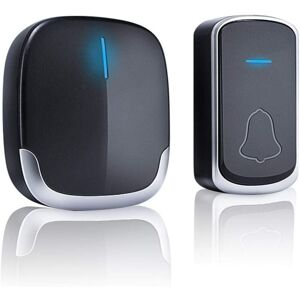 CSPARKV Wireless Doorbell Outdoor Waterproof - 300 Meters Door Bell 58 Melodies 4-Level Volume, Cordless Chime with led Flash, 1 Plug-in Receiver, Black CSPARKV Wireless Doorbell Outdoor Waterproof - 300 Meters Door Bell 58 Melodies 4-Level Volume, Cordless Chime with led Flash, 1 Plug-in Receiver, Black