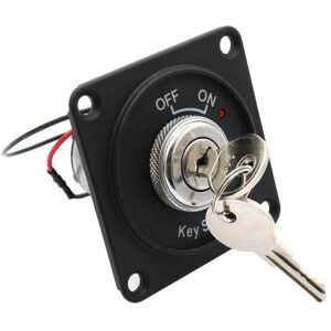 YMYNY Dc 12V 10A Ignition Switch 2 Positions On/Off Key Switch with Control Panel + 2 Keys YMYNY Dc 12V 10A Ignition Switch 2 Positions On/Off Key Switch with Control Panel + 2 Keys