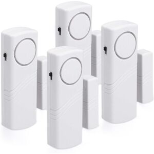 MEMKEY Door and Window Alarm - Set of 4, Wireless Burglar Alarm - Security for your home against burglary - Magnetic operation - 90 dB MEMKEY Door and Window Alarm - Set of 4, Wireless Burglar Alarm - Security for your home against burglary - Magnetic operation - 90 dB
