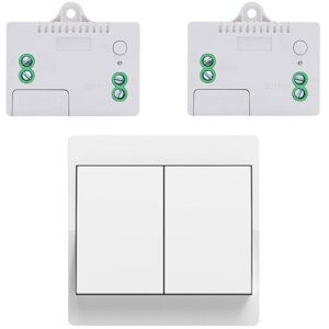 BEIJIYI EU Wireless Switch Without Batteries Self-Powered Wireless Switch Kit Two-Way Wireless Radio Remote Switch Without Batteries Home Lighting (EU 2Gang BEIJIYI EU Wireless Switch Without Batteries Self-Powered Wireless Switch Kit Two-Way Wireless Radio Remote Switch Without Batteries Home Lighting (EU 2Gang