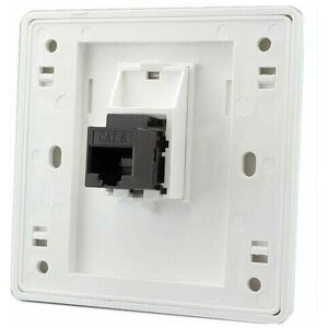 DEWDAT Female to Female CAT6 Gigabit Dual Pass Network Wall Socket RJ45 lan Faceplate Internet Straight Power Outlet, 86x86mm 1pcs DEWDAT Female to Female CAT6 Gigabit Dual Pass Network Wall Socket RJ45 lan Faceplate Internet Straight Power Outlet, 86x86mm 1pcs