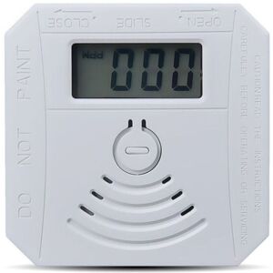 Gas Detector, Carbon Monoxide Smoke Detector, Battery Operated CO Smoke Detector with LED Display - White Gas Detector, Carbon Monoxide Smoke Detector, Battery Operated CO Smoke Detector with LED Display - White