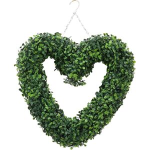 BASETBL Heart-shaped boxwood wreath – 16.5 inches (42 cm), artificial greenery, wedding/doors BASETBL Heart-shaped boxwood wreath – 16.5 inches (42 cm), artificial greenery, wedding/doors