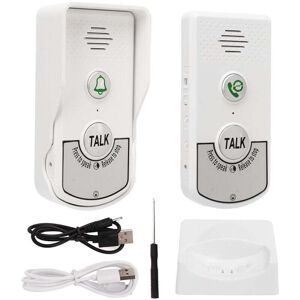 LIIYIELA Inalámbrico bell with voice intercom of 1000 m, water resistant IP54, with 6 months of autonomy in hope, security system for the home. LIIYIELA Inalámbrico bell with voice intercom of 1000 m, water resistant IP54, with 6 months of autonomy in hope, security system for the home.