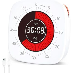 Kids Timer, Visual Timer with Countdown, 60 Minute Silent Time Timer, 3 Reminder Modes, Quick Setting, Rechargeable Timer Kids Timer, Visual Timer with Countdown, 60 Minute Silent Time Timer, 3 Reminder Modes, Quick Setting, Rechargeable Timer