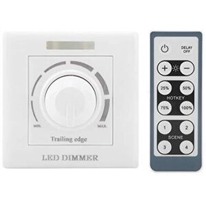 TEHTUY LED Dimmer Switch, 220V 200W with Infrared Remote Control, Universal LED Dimmer Switch, Light Dimmer Button Switch TEHTUY LED Dimmer Switch, 220V 200W with Infrared Remote Control, Universal LED Dimmer Switch, Light Dimmer Button Switch