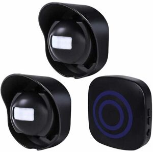 TEHTUY Multifunctional Wireless Driveway Alarm, Waterproof Outdoor Motion Sensor Alarm, 1 Receiver, 2 Transmitters TEHTUY Multifunctional Wireless Driveway Alarm, Waterproof Outdoor Motion Sensor Alarm, 1 Receiver, 2 Transmitters