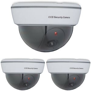 Relaxdays Set of 3 Dummy Cameras, Flashing LED Light, Indoor & Outdoor, Burglar Deterrent, 8.5 x 12.5 x 12.5 cm, White Relaxdays Set of 3 Dummy Cameras, Flashing LED Light, Indoor & Outdoor, Burglar Deterrent, 8.5 x 12.5 x 12.5 cm, White