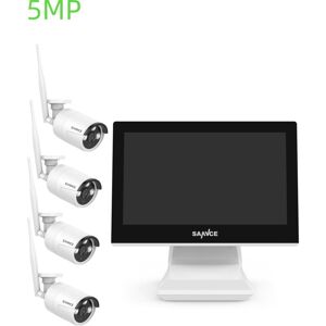 Sannce - 5MP Wireless ip Camera System, 10 Channel nvr 10.1'' lcd Monitor with 4 5MP poe Camera cctv Kit Sannce - 5MP Wireless ip Camera System, 10 Channel nvr 10.1'' lcd Monitor with 4 5MP poe Camera cctv Kit