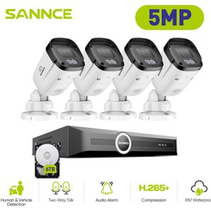 SANNCE Outdoor Security 5MP PoE Camera System with Two-Way Audio IP67 SANNCE Outdoor Security 5MP PoE Camera System with Two-Way Audio IP67