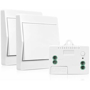 TORMATOR Self-Powered Wireless and Battery-Free Switch, RF Transmitter and Receiver Controller Safety Switch, 200M Wall Mounted Remote Control, 433 MHz, 2 TORMATOR Self-Powered Wireless and Battery-Free Switch, RF Transmitter and Receiver Controller Safety Switch, 200M Wall Mounted Remote Control, 433 MHz, 2