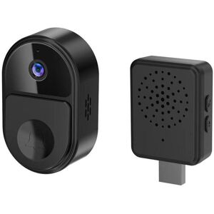 Smart Video Doorbell - Black, 1080P WiFi Camera, Two-Way Video Intercom, Wireless Outdoor Doorbell, Smart Life APP Protection Smart Video Doorbell - Black, 1080P WiFi Camera, Two-Way Video Intercom, Wireless Outdoor Doorbell, Smart Life APP Protection