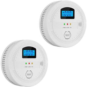 BEXTCOK Smoke & CO Detector 2-in-1, 2-Pack, Battery-Powered, Easy Installation, English LCD Display, Size 10.7×10.7×3.8 cm BEXTCOK Smoke & CO Detector 2-in-1, 2-Pack, Battery-Powered, Easy Installation, English LCD Display, Size 10.7×10.7×3.8 cm