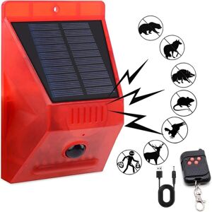 GOTRAYS Solar Alarm Strobe Light with Remote Control Motion Sensor Detector Outdoor Alarm 129db Sound Security Siren IP65 Waterproof Protected for Villa, GOTRAYS Solar Alarm Strobe Light with Remote Control Motion Sensor Detector Outdoor Alarm 129db Sound Security Siren IP65 Waterproof Protected for Villa,