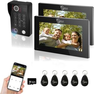 GOTRAYS Units Video Intercom, 7 Inch Touch Screen with 1080P Wired Doorbell System, Support Fingerprint, rfid Card, Password Motion Detection, Black GOTRAYS Units Video Intercom, 7 Inch Touch Screen with 1080P Wired Doorbell System, Support Fingerprint, rfid Card, Password Motion Detection, Black