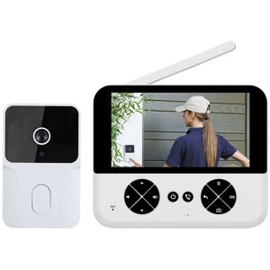 GROOFOO Video Doorbell Camera Wireless No Subscription with 4.3 inch IPS Screen High Definition Night Vision Two Way Audio Auto Photo/Video Recording No GROOFOO Video Doorbell Camera Wireless No Subscription with 4.3 inch IPS Screen High Definition Night Vision Two Way Audio Auto Photo/Video Recording No