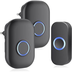 BEIJIYI Waterproof Outdoor Wireless Doorbell, Outdoor Wireless Doorbell with 2 Receivers, IP44 Waterproof Electronic Doorbell, 150m Chime, 32 Melodies with 4 BEIJIYI Waterproof Outdoor Wireless Doorbell, Outdoor Wireless Doorbell with 2 Receivers, IP44 Waterproof Electronic Doorbell, 150m Chime, 32 Melodies with 4