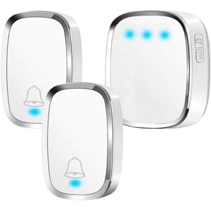 AIPERQ Waterproof Wireless Doorbell, 300m Range Outdoor Doorbell, 2 Transmitters & 1 Receivers, Wireless Chime Kit with led Flash, 36 Melodies, 4 Volume AIPERQ Waterproof Wireless Doorbell, 300m Range Outdoor Doorbell, 2 Transmitters & 1 Receivers, Wireless Chime Kit with led Flash, 36 Melodies, 4 Volume