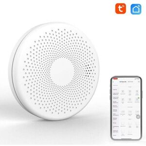 SNQ Wifi 2-in-1 Smart Carbon Monoxide Smoke Detector with Gas Sound and Strobe Light Alarm Function SNQ Wifi 2-in-1 Smart Carbon Monoxide Smoke Detector with Gas Sound and Strobe Light Alarm Function