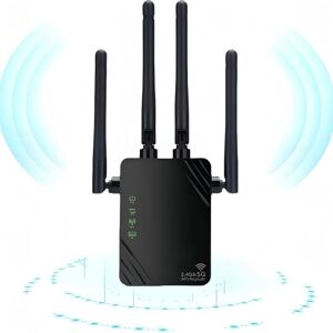 COOCHEER WiFi Repeater, New 2024 WiFi Booster, 1200Mbps WiFi Amplifier, 5GHz & 2.4GHz Dual Band WiFi Booster, Repeater/Router/AP Mode, 4 Antennas, Ideal for COOCHEER WiFi Repeater, New 2024 WiFi Booster, 1200Mbps WiFi Amplifier, 5GHz & 2.4GHz Dual Band WiFi Booster, Repeater/Router/AP Mode, 4 Antennas, Ideal for