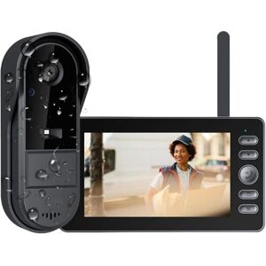 YS-YALOTRS Wireless doorbell, 1080P HD wireless video doorbell camera with 4.3-inch screen, dual audio and recording, video intercom without WiFi/App, IP65 YS-YALOTRS Wireless doorbell, 1080P HD wireless video doorbell camera with 4.3-inch screen, dual audio and recording, video intercom without WiFi/App, IP65