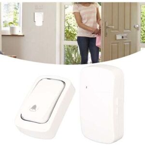 MCBOSON Wireless Doorbell ABS Voice Intercom No Hole for Home and Room EU Plug 100-230V--Trimec MCBOSON Wireless Doorbell ABS Voice Intercom No Hole for Home and Room EU Plug 100-230V--Trimec