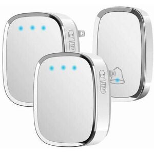 CYSLMUK Wireless Doorbell Outdoor Waterproof IP44, Door Bell 300 Meters, Chime Kit with LED Flash, 1 Transmitter and 2 Receiver, 5 Volume Levels, 36 Melodies CYSLMUK Wireless Doorbell Outdoor Waterproof IP44, Door Bell 300 Meters, Chime Kit with LED Flash, 1 Transmitter and 2 Receiver, 5 Volume Levels, 36 Melodies