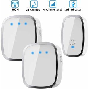 BRIDAY Wireless Doorbell, Waterproof Wireless Chime with 300 Meter Range, Chime Kit with led and 36 Melodies at 4 Volume Levels for Home, Office, Hotel-1 BRIDAY Wireless Doorbell, Waterproof Wireless Chime with 300 Meter Range, Chime Kit with led and 36 Melodies at 4 Volume Levels for Home, Office, Hotel-1