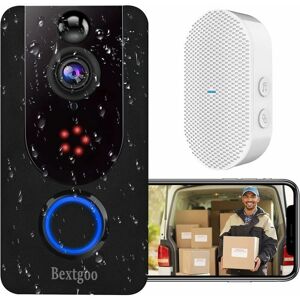 DEWDAT Wireless Doorbell with Camera, Wireless Video Doorbell, 1080P fhd Resolution, pir Motion Detection, Clear Night Vision, IP66 Waterproof, 5200mAh DEWDAT Wireless Doorbell with Camera, Wireless Video Doorbell, 1080P fhd Resolution, pir Motion Detection, Clear Night Vision, IP66 Waterproof, 5200mAh