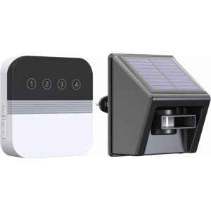 Neptune Wireless driveway alarm system with motion detector, 500 m range, solar-powered alarm system for home, visitor and property protection in driveways Neptune Wireless driveway alarm system with motion detector, 500 m range, solar-powered alarm system for home, visitor and property protection in driveways
