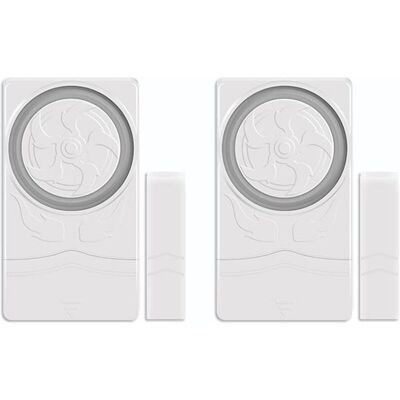 MEMKEY 2 Pack Window Door Alarm, 110 dB Wireless Anti-Theft Magnetic Sensor for DIY Installation of Safes in Home, Garage MEMKEY 2 Pack Window Door Alarm, 110 dB Wireless Anti-Theft Magnetic Sensor for DIY Installation of Safes in Home, Garage