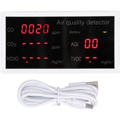 TORMATOR 5-in-1 Indoor Air Quality Analyzer: PM2.5, HCHO, Carbon Dioxide Detector, Portable CO2 Monitor TORMATOR 5-in-1 Indoor Air Quality Analyzer: PM2.5, HCHO, Carbon Dioxide Detector, Portable CO2 Monitor
