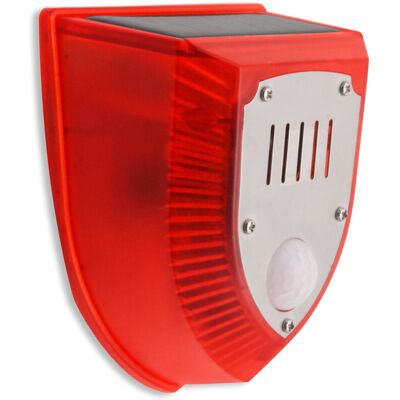 SERBIA Alarme sonore solaire détecteur de mouvement alarme d'avertissement extérieur 120db son de sécurité flash éclairage étanche à la pluie mode jour et SERBIA Alarme sonore solaire détecteur de mouvement alarme d'avertissement extérieur 120db son de sécurité flash éclairage étanche à la pluie mode jour et