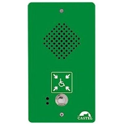 Castel - 440.0300 - Maylis - MSPI1 eas secondary station - 1 call button - Green Castel - 440.0300 - Maylis - MSPI1 eas secondary station - 1 call button - Green