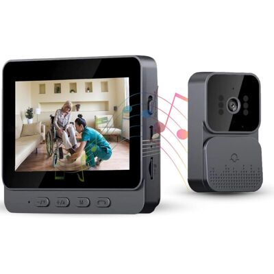 NICOLA Wireless video intercom, wide-angle doorbell, two-way communication, infrared night vision, easy to install, 32GB memory card included NICOLA Wireless video intercom, wide-angle doorbell, two-way communication, infrared night vision, easy to install, 32GB memory card included