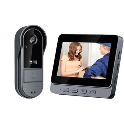 NICOLA Home video intercom, two-way wireless video intercom, video doorbell, black + screen + 32GB memory card NICOLA Home video intercom, two-way wireless video intercom, video doorbell, black + screen + 32GB memory card