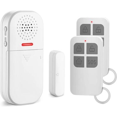 BASETBL Door and Window Alarm, 2 Remote Controls, 130dB Siren, Adjustable Volume, 5 Alarm Modes, Magnetic Security Sensor, Wireless Home Alarm for Home, BASETBL Door and Window Alarm, 2 Remote Controls, 130dB Siren, Adjustable Volume, 5 Alarm Modes, Magnetic Security Sensor, Wireless Home Alarm for Home,