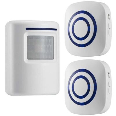 Lune - MoonWireless Driveway Alert: Chime Alarm Doorbell Infrared Motion Detector with 2 Receiver and 1 Sensor 38 Chime Tunes - led Indicators Lune - MoonWireless Driveway Alert: Chime Alarm Doorbell Infrared Motion Detector with 2 Receiver and 1 Sensor 38 Chime Tunes - led Indicators