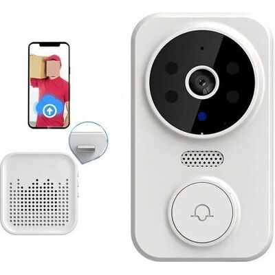SIOKS Wireless Smart Video Doorbell, Hd Camera, Motion Detection, Infrared Alarm, Security Doorbell, Wifi SIOKS Wireless Smart Video Doorbell, Hd Camera, Motion Detection, Infrared Alarm, Security Doorbell, Wifi