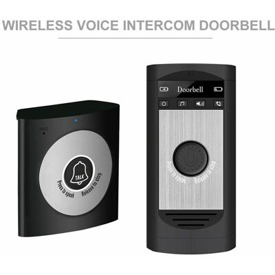 OEM Wireless Voice Intercom 2-way Doorbell With 1 Conversation Monitor, 1 Outdoor Unit Button, 1 Indoor Unit Receiver, Smart Home Security Doorbell, Silver And Black OEM Wireless Voice Intercom 2-way Doorbell With 1 Conversation Monitor, 1 Outdoor Unit Button, 1 Indoor Unit Receiver, Smart Home Security Doorbell, Silver And Black