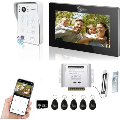 OEM Video Intercom System With 7-inch Touchscreen, Wired 1080p Doorbell System, Fingerprint Recognition, Rfid Card, Password And Electromagnetic Lock. White. OEM Video Intercom System With 7-inch Touchscreen, Wired 1080p Doorbell System, Fingerprint Recognition, Rfid Card, Password And Electromagnetic Lock. White.