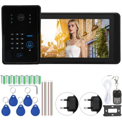 OEM 7-inch Wifi Video Password Card Reader, Waterproof Ir Doorbell, Intercom System (eu 110-240v) OEM 7-inch Wifi Video Password Card Reader, Waterproof Ir Doorbell, Intercom System (eu 110-240v)