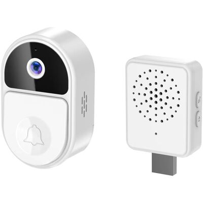 OEM Smart 1080p Video Doorbell, Wi-fi Camera, Intercom, Wireless Outdoor Doorbell, Smart Life App, Security Protection, White OEM Smart 1080p Video Doorbell, Wi-fi Camera, Intercom, Wireless Outdoor Doorbell, Smart Life App, Security Protection, White